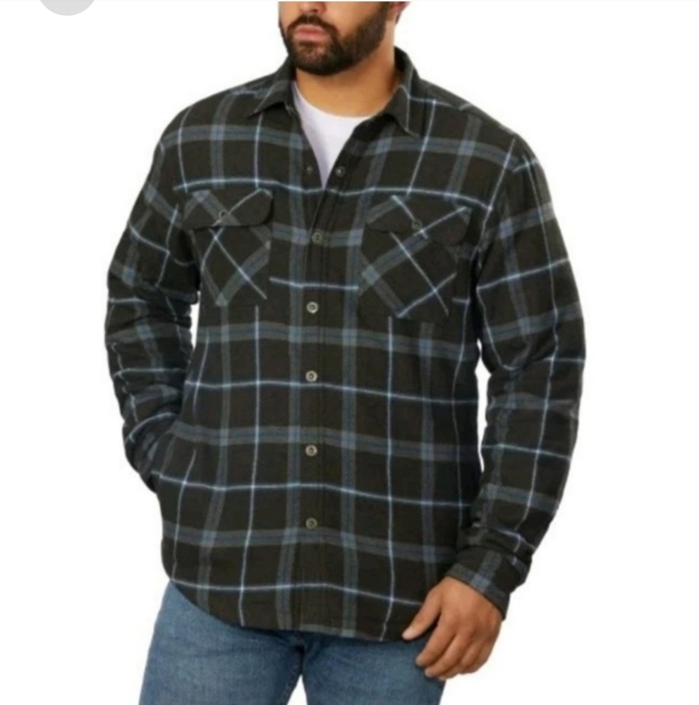 Grizzly Mountain Men's Flannel Shirt Jacket